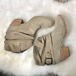 Suede booties.  Bakers Brand